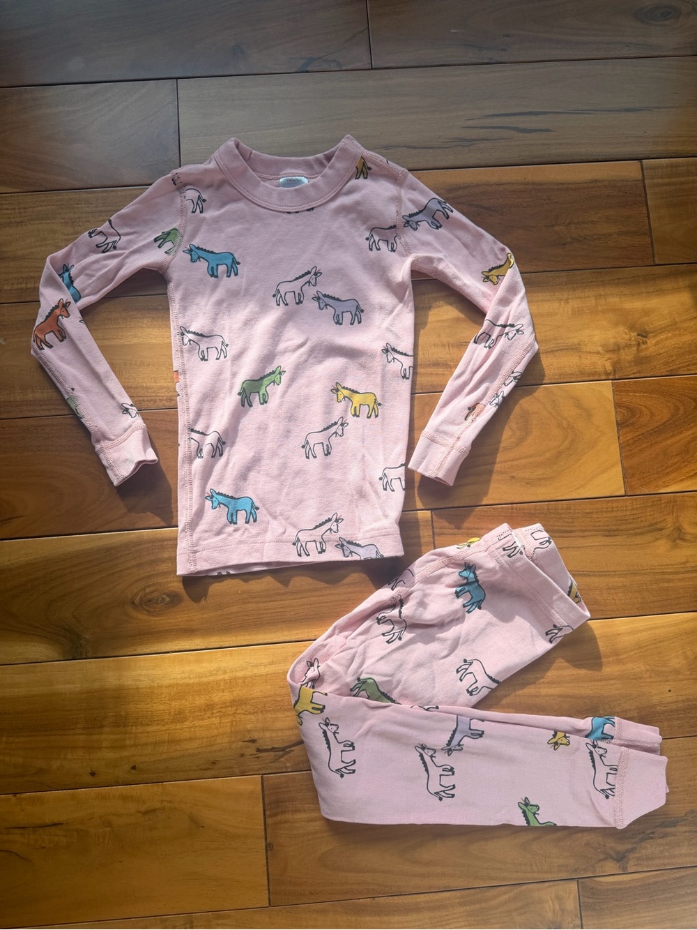 EUC Hanna Andersson Kids Pajamas Horse Pattern Size 5